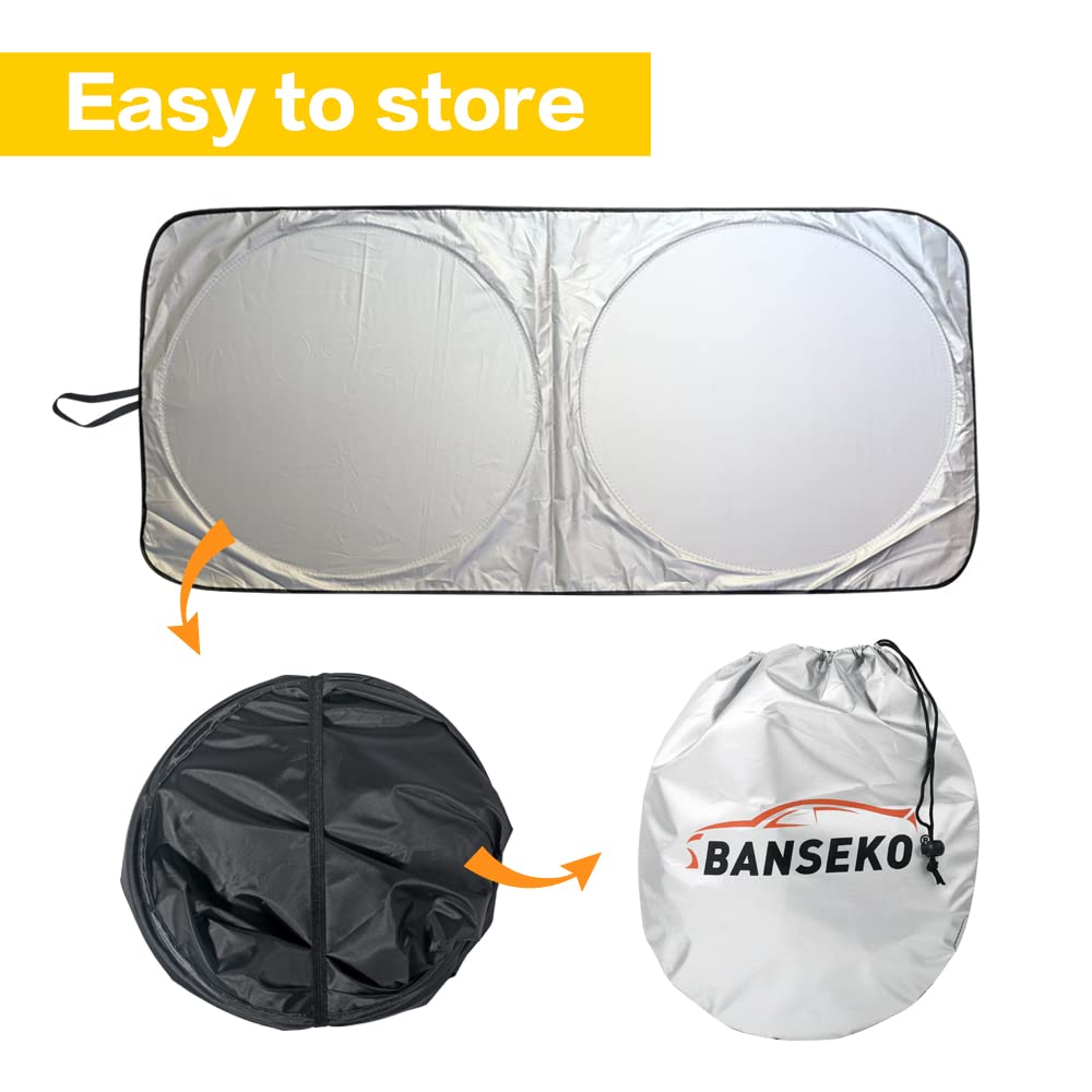Reflective Car Sun Visor - Collapsible Auto Sunshade with Bag Auto Edge