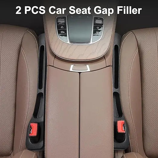 2pcs Car Seat Gap Blocker with Integrated Phone Holder Auto Edge