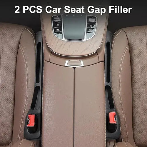 2pcs Car Seat Gap Blocker with Integrated Phone Holder Auto Edge