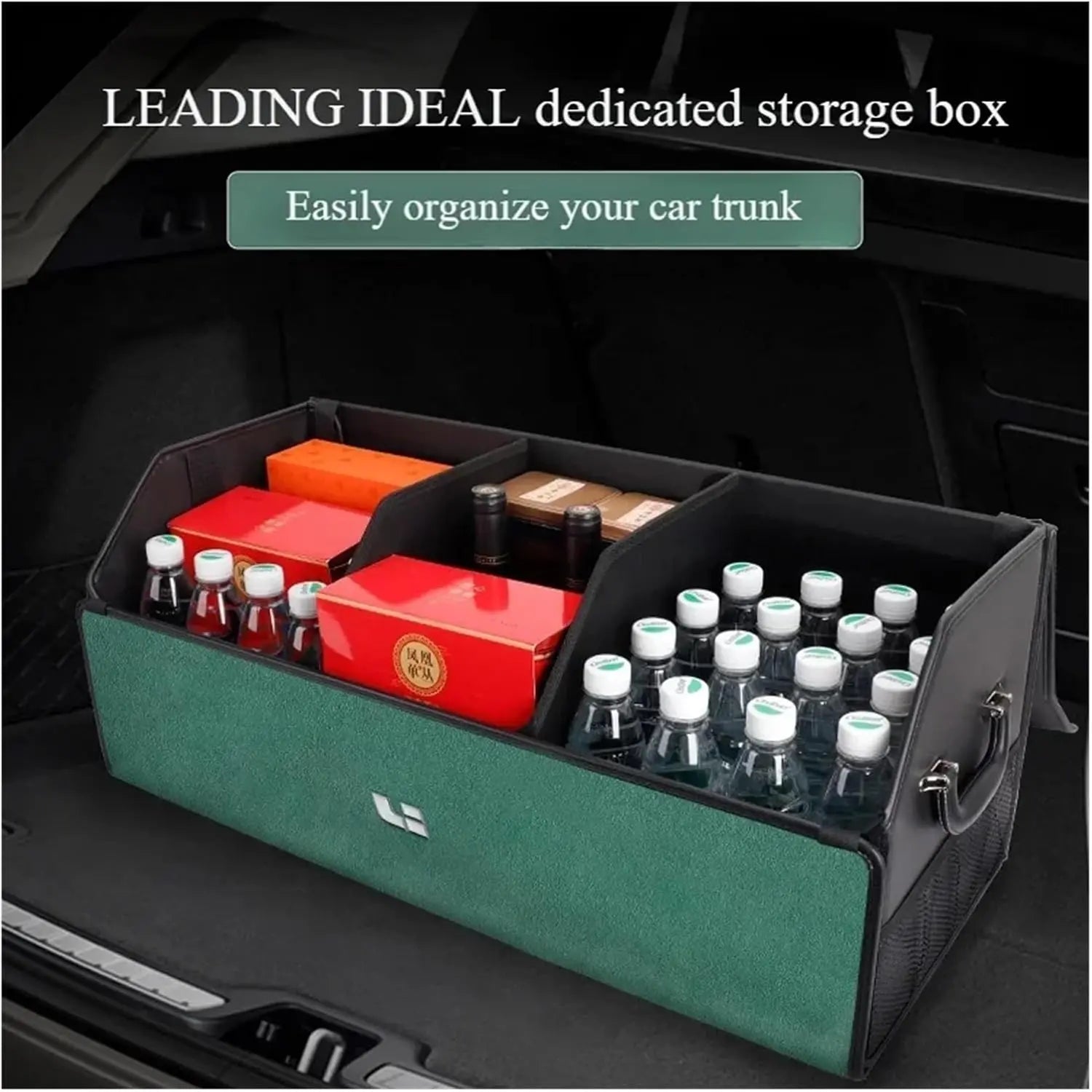 Car Trunk Organizer with Adjustable Dividers – Portable Storage Bin for Groceries & Gear Auto Edge