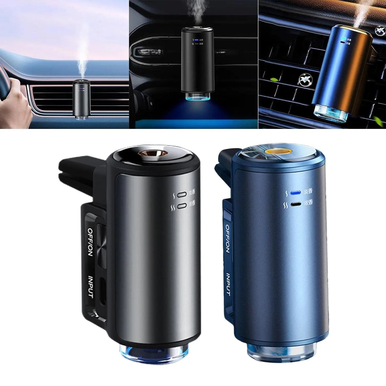Portable Car Air Vent Diffuser | USB Essential Oil Freshener Auto Edge