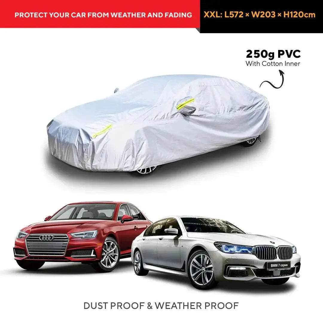 All-Weather Sedan Cover (180-190") - 7-Layer Waterproof UV & Snow Protection Auto Edge
