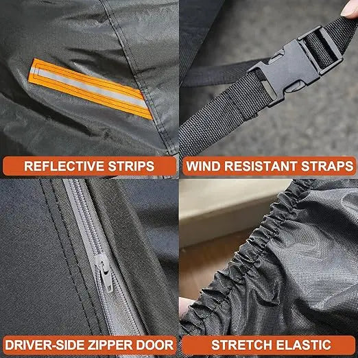 All-Weather Sedan Cover (180-190") - 7-Layer Waterproof UV & Snow Protection Auto Edge