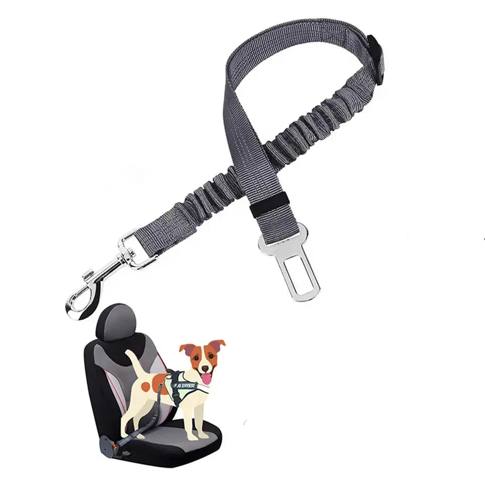 Adjustable Dog Car Seat Belt - Chew-Resistant Safety Leash Auto Edge